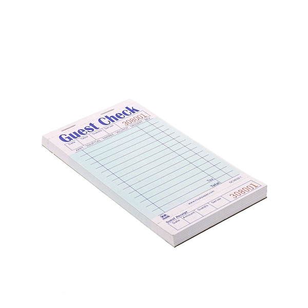 Amercareroyal Royal 1 Part Booked 15 Lines Green Guest Check Board, PK50 GC3632-1 - main